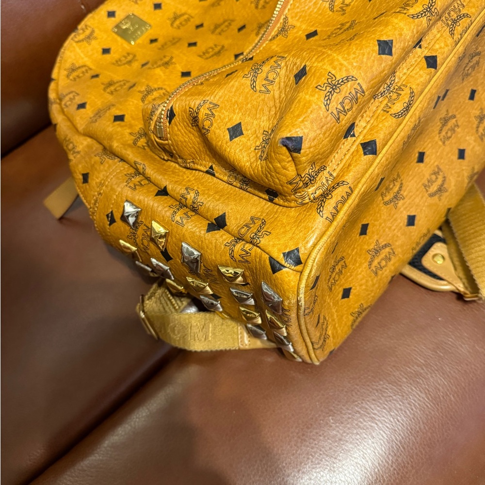 MCM Cognac Backpack with Black Accents - Picture 4 of 5
